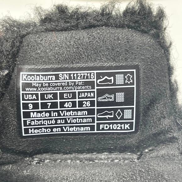 Koolaburra Black Pasea Faux Fur Slip-On Slide Sandals - Picture 8 of 9